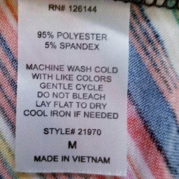 Ultra Teeze Women's Caged Neck Sleeveless Multicolor Blouse Size Medium - Picture 6 of 7